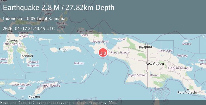 Map of West Papua Region, Indonesia