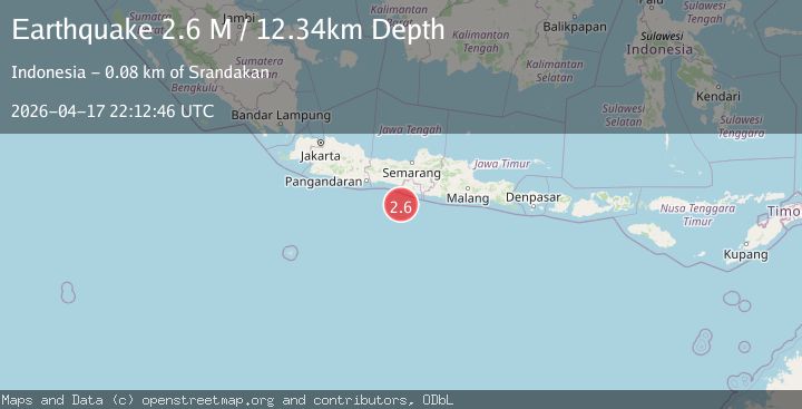 Map of Java, Indonesia