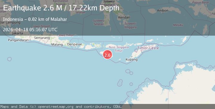 Map of Sumba Region, Indonesia