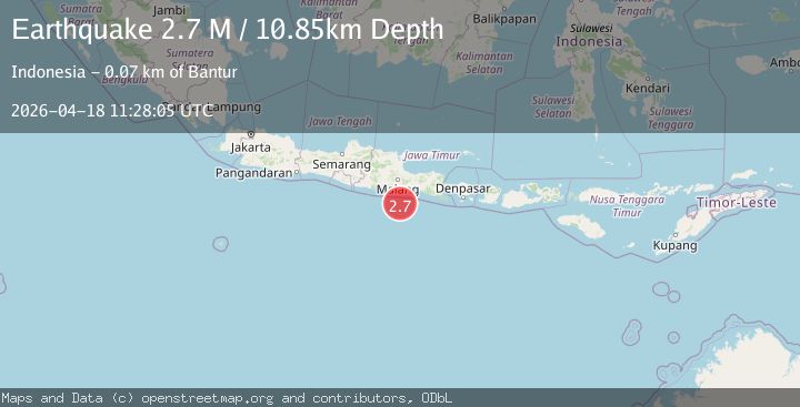 Map of Java, Indonesia