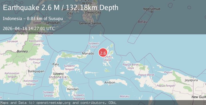 Map of Halmahera, Indonesia