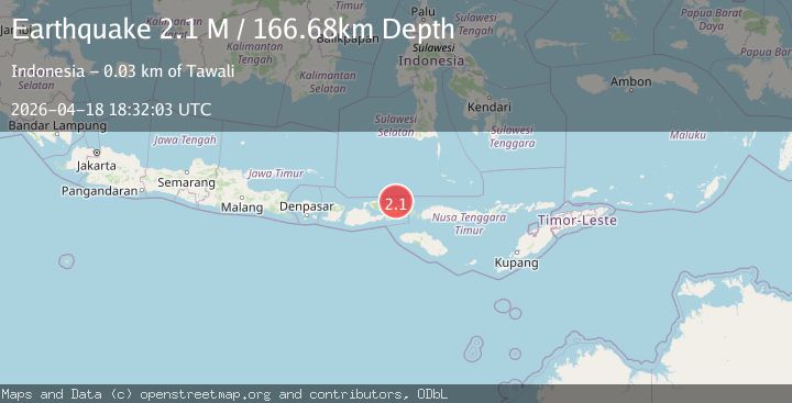 Map of Sumbawa Region, Indonesia