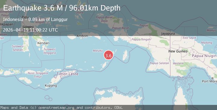Map of Tanimbar Islands Region, Indonesia