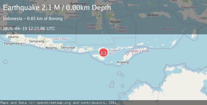 Map of Sumba Region, Indonesia