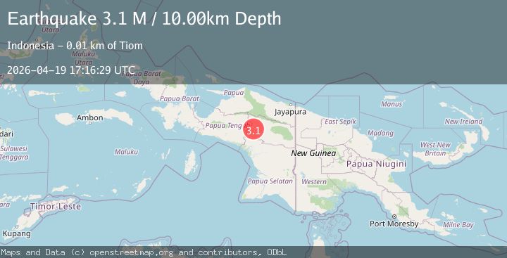 Map of West Papua, Indonesia