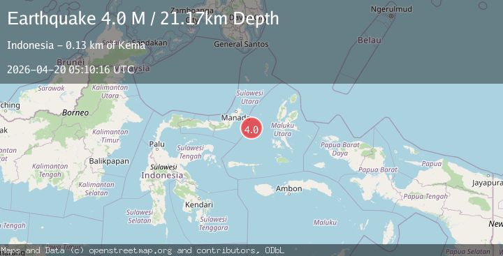 Map of Northern Molucca Sea