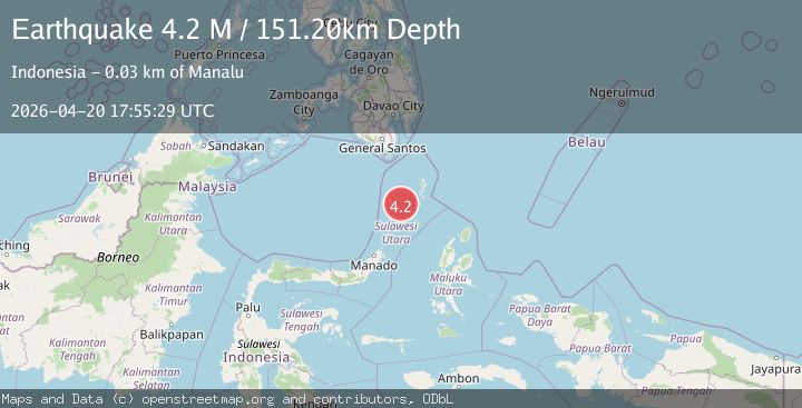 Map of Talaud Islands, Indonesia