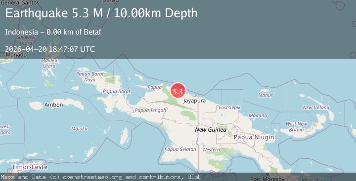 Map of Near North Coast of West Papua