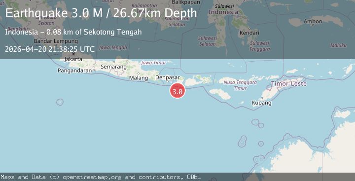 Map of Sumbawa Region, Indonesia