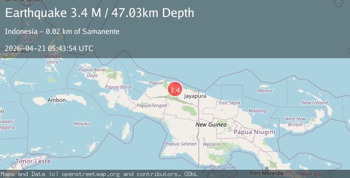 Map of West Papua, Indonesia