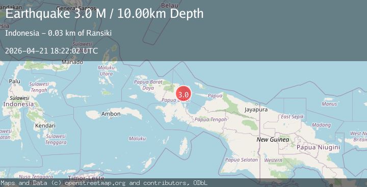 Map of West Papua Region, Indonesia