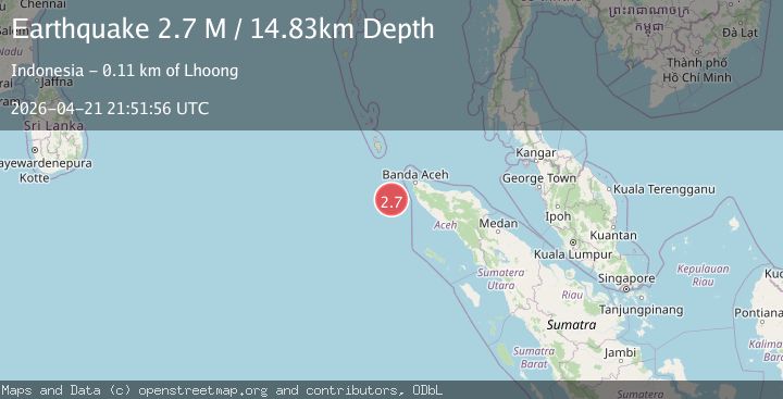 Map of Off West Coast of Northern Sumatra