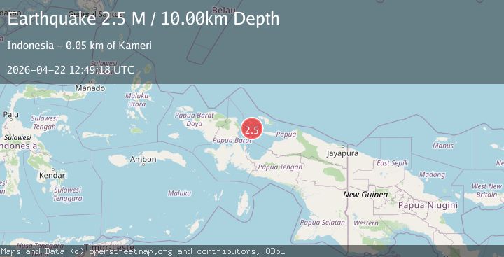 Map of West Papua Region, Indonesia