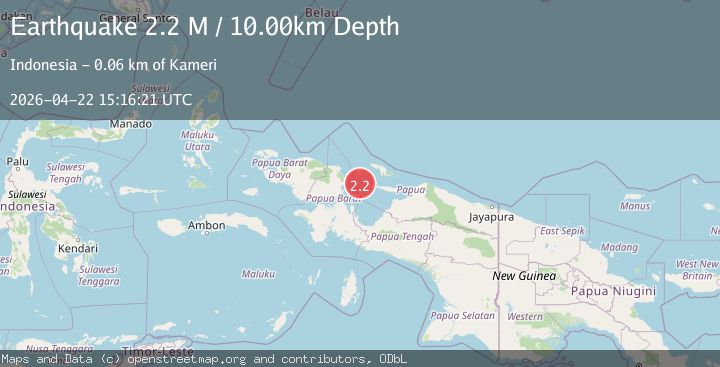 Map of West Papua Region, Indonesia