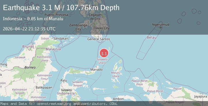 Map of Talaud Islands, Indonesia
