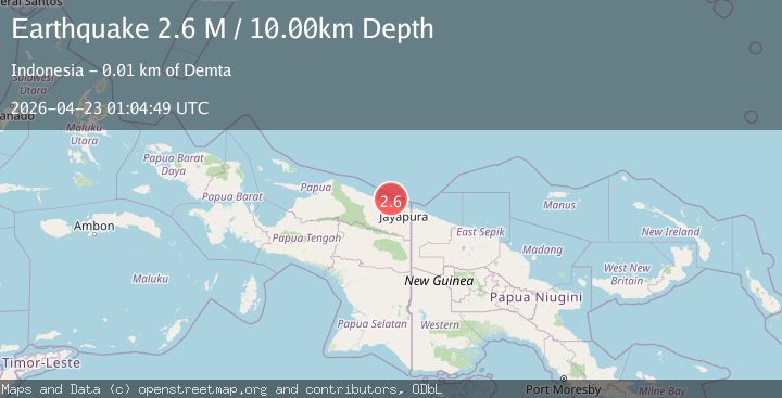 Map of Near North Coast of West Papua