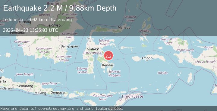 Map of Sulawesi, Indonesia