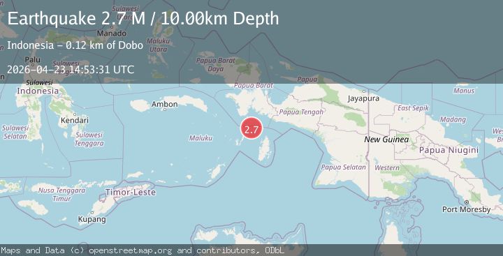 Map of West Papua Region, Indonesia