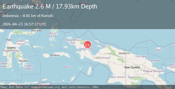 Map of West Papua Region, Indonesia