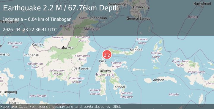 Map of Minahassa Peninsula, Sulawesi