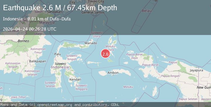 Map of Halmahera, Indonesia
