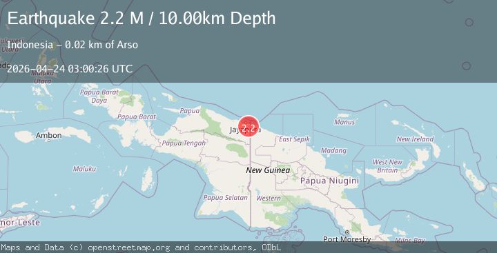 Map of Near North Coast of West Papua