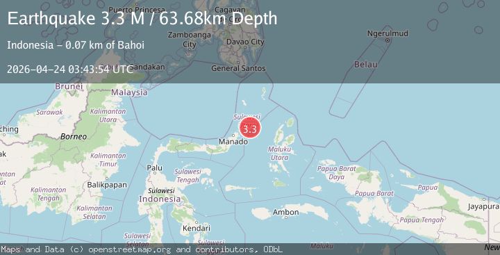 Map of Talaud Islands, Indonesia