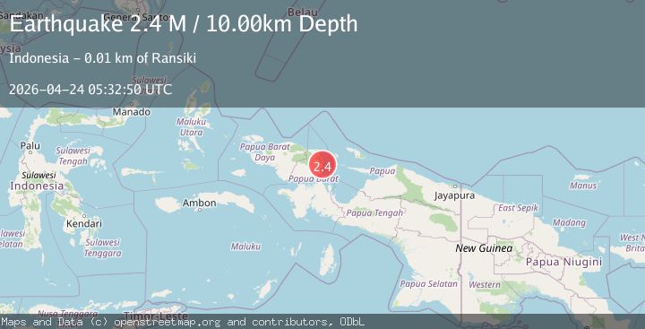 Map of West Papua Region, Indonesia