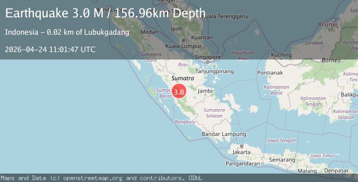 Map of Southern Sumatra, Indonesia