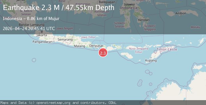 Map of Sumbawa Region, Indonesia