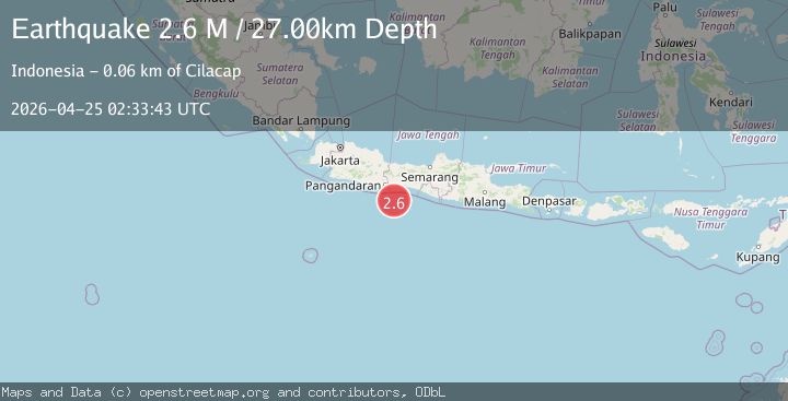 Map of Java, Indonesia