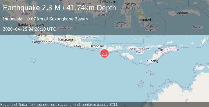 Map of Sumbawa Region, Indonesia