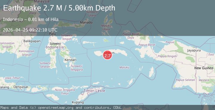 Map of Seram, Indonesia