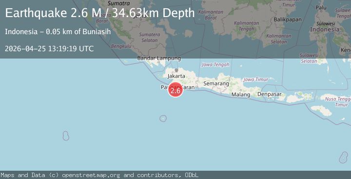Map of Java, Indonesia