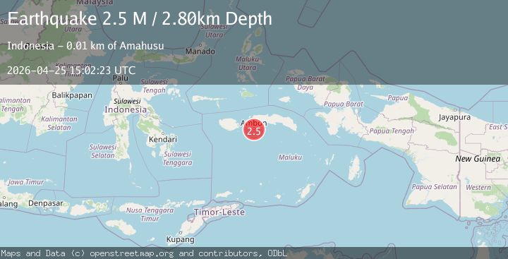 Map of Seram, Indonesia