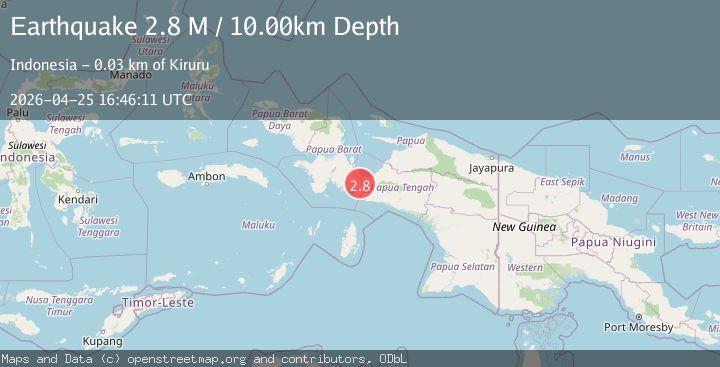 Map of West Papua Region, Indonesia