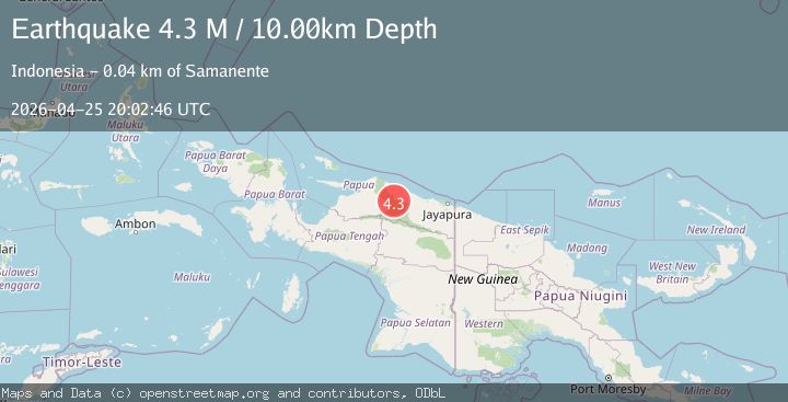 Map of West Papua, Indonesia
