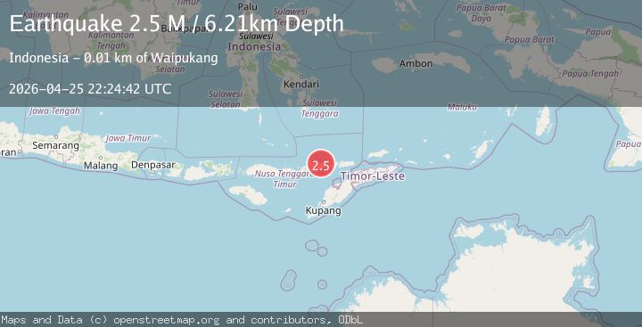 Map of Flores Region, Indonesia