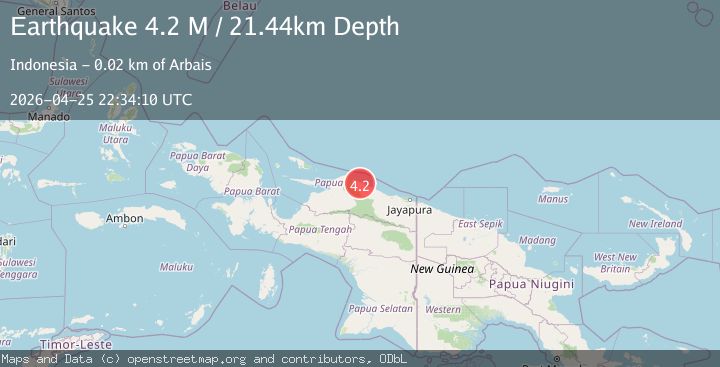 Map of Near North Coast of West Papua