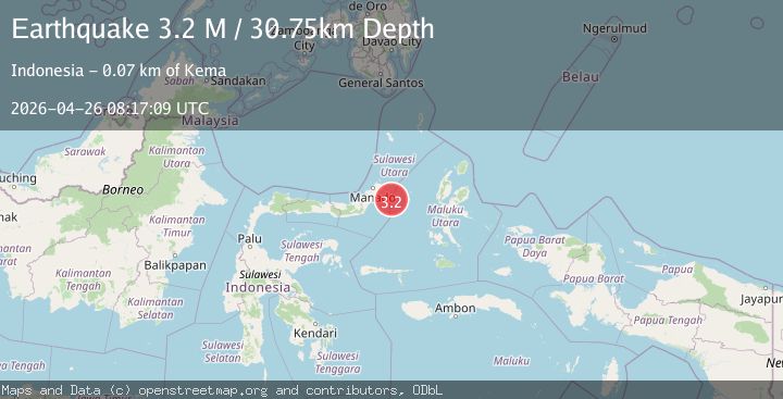 Map of Northern Molucca Sea