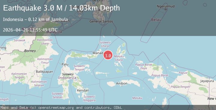 Map of Northern Molucca Sea