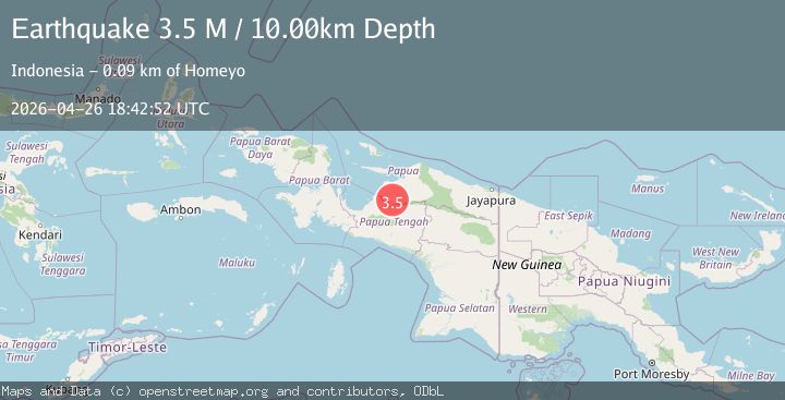 Map of West Papua Region, Indonesia