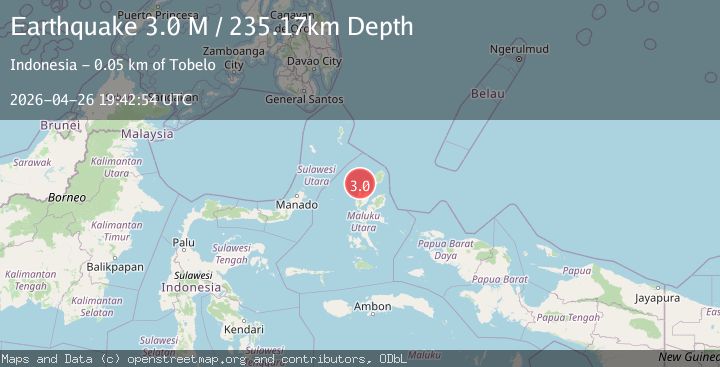 Map of Northern Molucca Sea