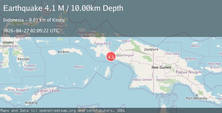 Map of West Papua Region, Indonesia