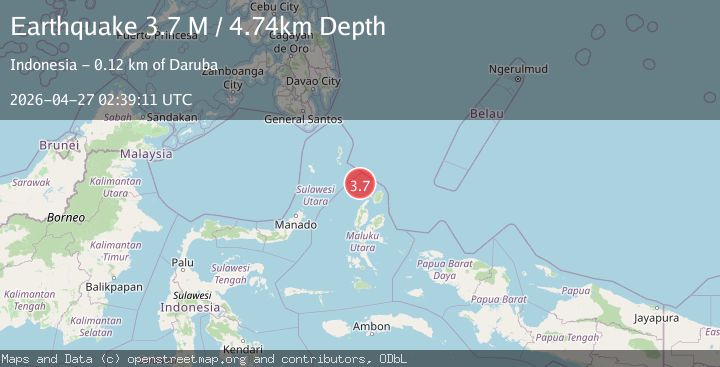 Map of Northern Molucca Sea