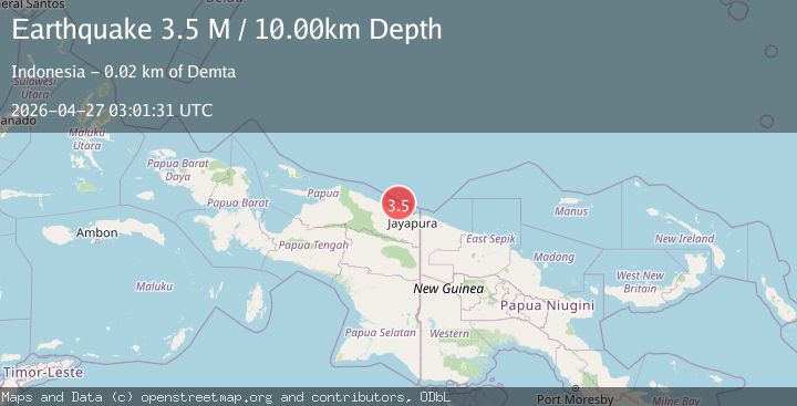 Map of Near North Coast of West Papua