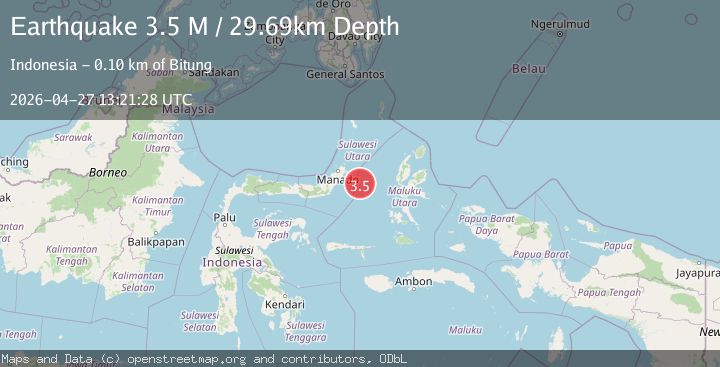 Map of Northern Molucca Sea