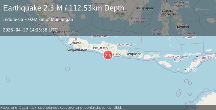 Map of Java, Indonesia