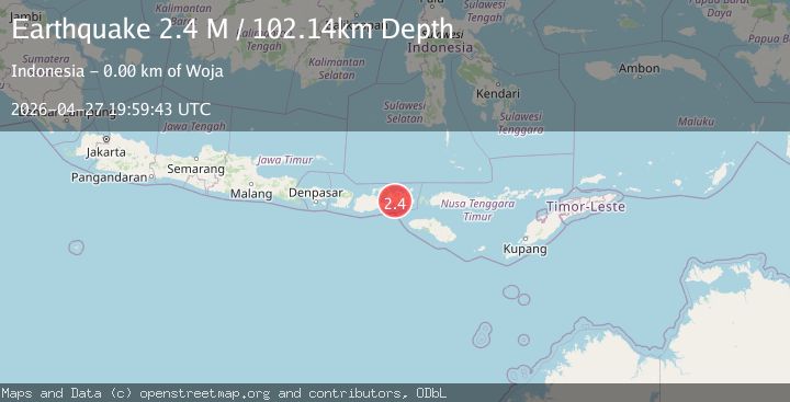 Map of Sumbawa Region, Indonesia