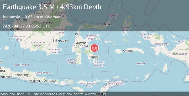 Map of Sulawesi, Indonesia